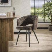 Hoyz Collection - Armstoel Boucle Salon - Tissee Cargo Bruin - Set van...