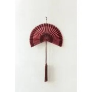 Bamboe waaier paars Medium | Bamboo wanddecoratie | Wanddecoratie waai...