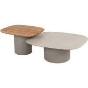 Taste Demi set van 2 coffee tafels keramiek print & teak cloud 50 x 60...