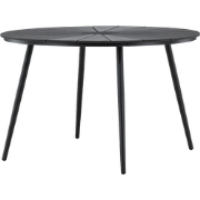 Denzel polywood ronde tuintafel zwart - Ø 120 cm