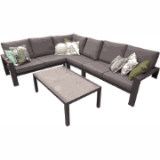 Loungeset met hoge tafel 5 delig antraciet