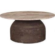 PTMD Salontafel Liora - 90x90x40 cm - Hout - Bruin