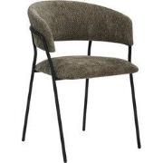 LABEL51 Eetkamerstoel Luuk - Hunter - Elite - Zwart Metalen Frame