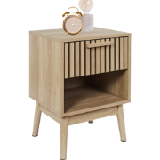 MISOU Klaus Nachtkastje - Met Lade - Wandkast - Hout - Bruin - Ladekas...