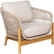 Fauteuil Acacia Bruin/Beige - 78,5x86x72cm - Terracina