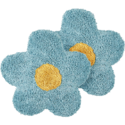 SORREL - Sierkussen set van 2 - Blauw - 45 x 45 cm - Katoen