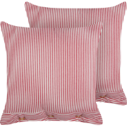 AALITA - Sierkussen set van 2 - Rood/Wit - 45 x 45 cm - Katoen