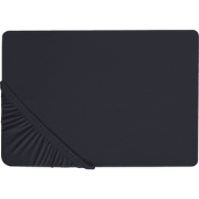 JANBU - Laken - Zwart - 160 x 200 cm - Katoen