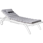 CESANA PREMIUM - Ligstoelkussen - Lichtgrijs - Polyester