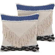 SOFCA  - Sierkussen set van 2 - Crème - 45 x 45 cm - Katoen