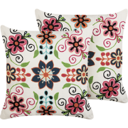 BAHRAICH  - Sierkussen set van 2 - Multicolor - 50 x 50 cm - Katoen
