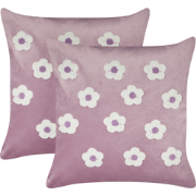 ECHINACEA - Sierkussen set van 2 - Violet - 45 x 45 cm - Polyester
