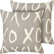 TELOPEA - Sierkussen set van 2 - Grijs - 45 x 45 cm - Katoen