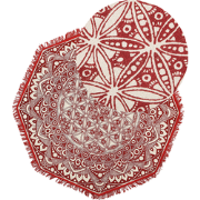 MEZITILI - Laagpolig vloerkleed - Rood - 120 cm - Katoen