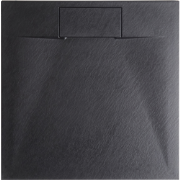 AZZURRO - Douchebak - Zwart - 90 x 90 x 3 cm - SMC (kunststof)