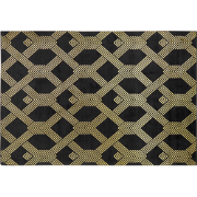 VEKSE - Vloerkleed - Zwart/Goud - 140 x 200 cm - Viscose