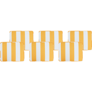 TOLVE - Zitkussen set van 6 - Geel gestreept - Polyester