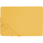 JANBU - Laken - Mosterdgeel - 160 x 200 cm - Katoen