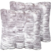 MACODES - Sierkussen set van 2 - Lichtgrijs - Kunstbont