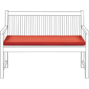VIVARA - Zitkussen - Rood  - 112 x 54 cm  - Polyester