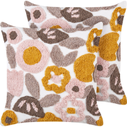 KANDIARO - Sierkussen set van 2 - Meerkleurig - 45 x 45 cm - Katoen