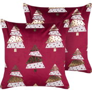 GOLDSPRUCE - Sierkussen set van 2 - Rood - Fluweel