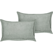 ZINNIA - Sierkussen set van 2 - Lichtgroen - 47 x 27 cm - Corduroy