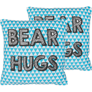 RADZKOT  - Sierkussen set van 2 - Blauw - 40 x 40 cm - Katoen