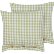 TALYA - Sierkussen set van 2 - Olijfgroen - 45 x 45 cm - Polyester
