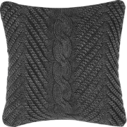 KONNI - Sierkussen - Donkergrijs - 45 x 45 cm - Katoen