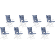 MAUI - Zitkussen set van 8 - Blauw  - 40 x 54 cm  - Polyester