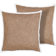 IANTHE - Sierkussen set van 2 - Bruin - 45 x 45 cm - Katoen