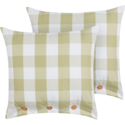 TAMNINE - Sierkussen set van 2 - Lichtgroen - 45 x 45 cm - Polyester