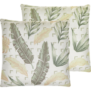RHAPIS  - Sierkussen set van 2 - Beige - 45 x 45 cm - Polyester