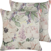 ZAHRIYE - Sierkussens set van 2 - Paars - 45 x 45 cm - Polyester