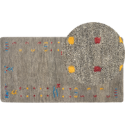 SEYMEN - Modern vloerkleed - Grijs - 80 x 150 cm - Wol