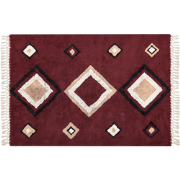 SIIRT - Laagpolig vloerkleed - Rood - 140 x 200 cm - Katoen