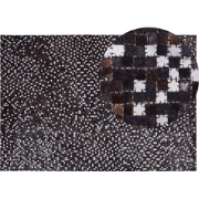 AKKESE - Patchwork kleed - Bruin/Grijs - 160 x 230 cm - Koeienhuid