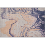 GEBZE - Laagpolig vloerkleed - Donkerblauw - 160 x 230 cm - Polyester