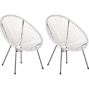 ACAPULCO II  - Tuinstoel set van 2 - Wit - PE rotan