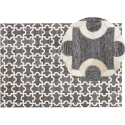 YEDISU - Patchwork vloerkleed - Grijs - 140 x 200 cm - Jacquard