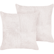 MILLET - Sierkussen set van 2 - Gebroken wit - 43 x 43 cm - Corduroy