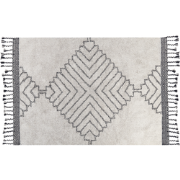 ERAY  - Vloerkleed - Wit - 140 x 200 cm - Katoen