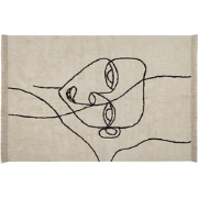 NURU - Laagpolig vloerkleed - Lichtbeige - 140 x 200 cm - Katoen