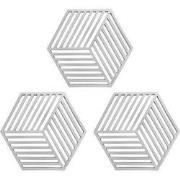 Krumble Pannenonderzetter Hexagon - Grijs - Set van 3