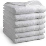 DoubleDry Hotel Handdoeken 50 x 100 cm – Set van 6 – 100% Katoen 500 g...