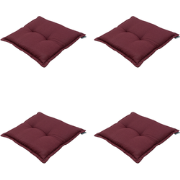 Madison -  Zitkussen Panama bordeaux - Ca. 50x50 cm - Set van 4
