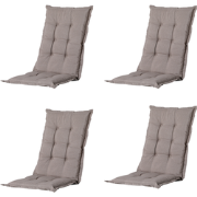 Madison -  Tuinstoelkussen Hoge Rug Basic taupe - Ca. 123x50 cm - Set ...