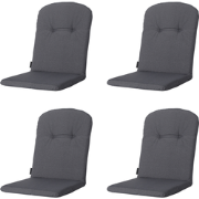 Madison -  Kuipstoelkussen Hoge Rug Panama grey - Ca. 96x45 cm - Set v...