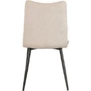 LABEL51 Eetkamerstoel Riv - Naturel - Cato - Zwart Metalen Frame